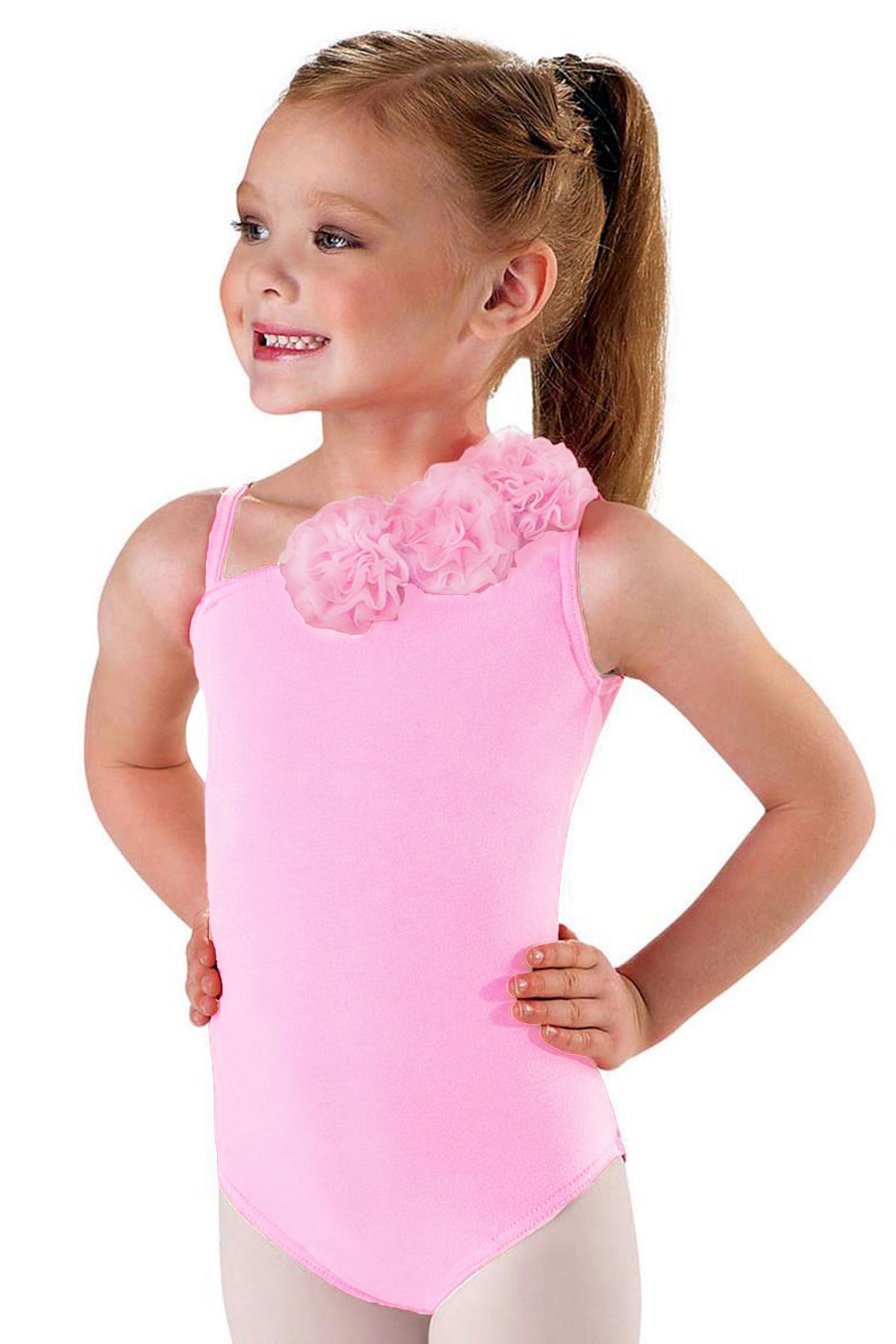 Body gimnastica & dans cu flori Roz 16500