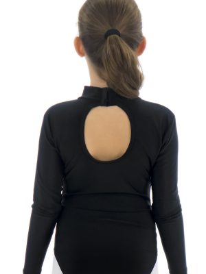 Body gimnastica & dans Negru Spandex 1602