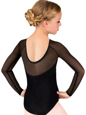 Body gimnastica & dans Negru Spandex 1606