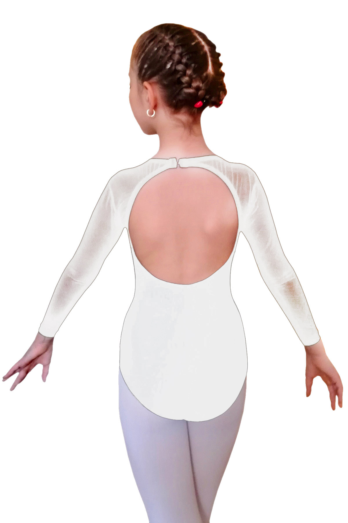 Body gimnastica & dans Alb Spandex 1609