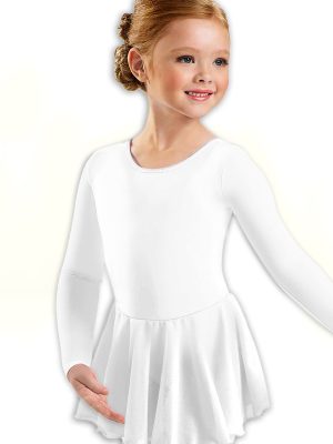 Body cu fusta tull gimnastica & dans clasic Alb 1701