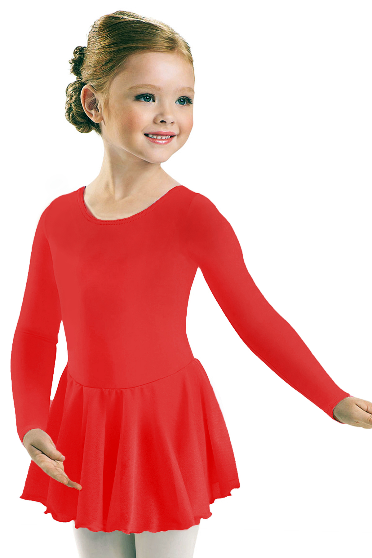 Body cu fusta tull gimnastica & dans clasic Rosu 1701