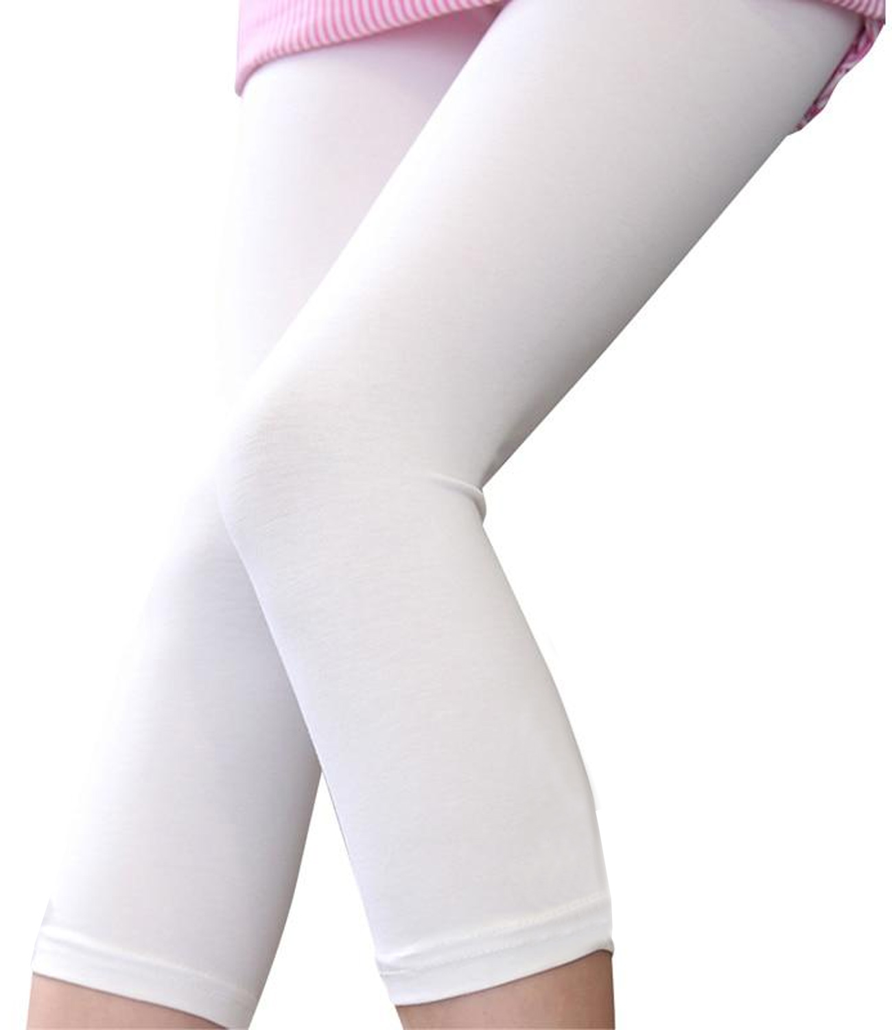 Leggins capri 3/4 alb 30502