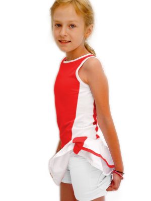 Set Tenis Fusta cu maieu Alb-Rosu 55500